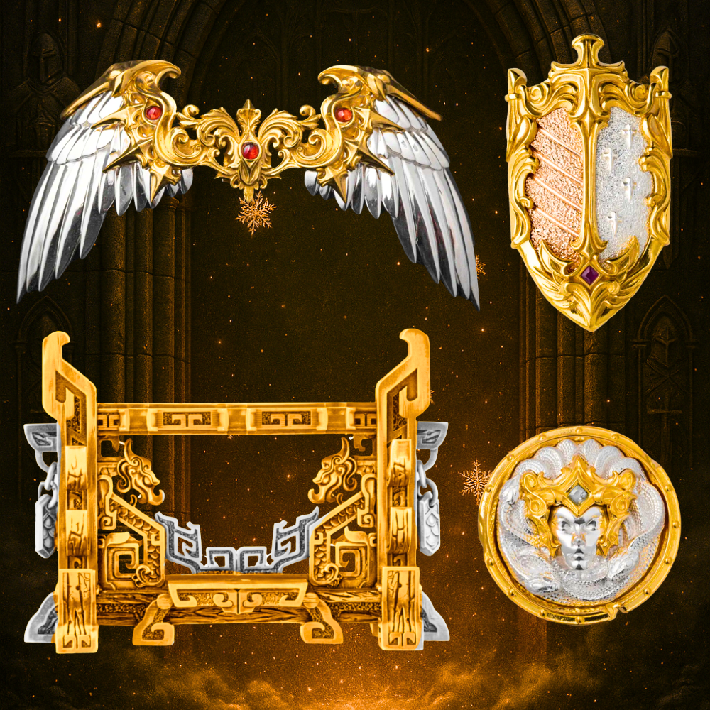 Set de 4 accessoires - Édition Plaqué OR